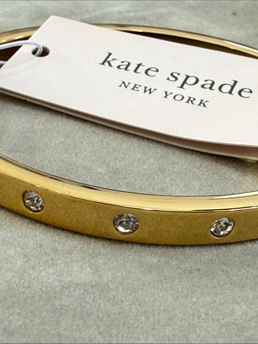 kate spade Set In Stone crystal-studded hinged bangle - Picture 3 of 15